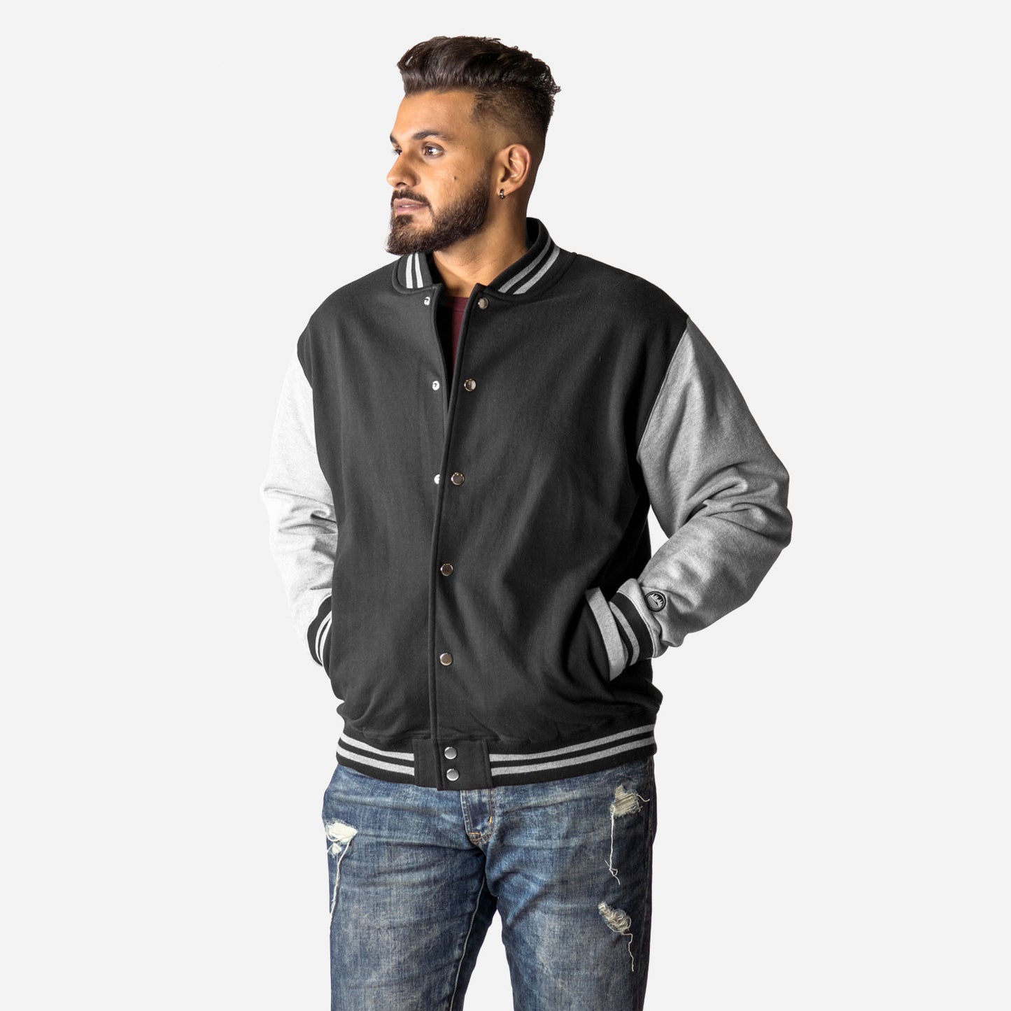 T2001 | UNISEX FLEECE VARSITY JACKET