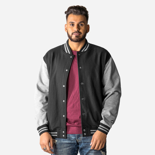 T2001 | UNISEX FLEECE VARSITY JACKET